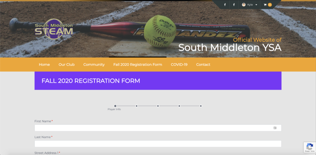 Fall 2020 Registration Form